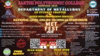 National Level Symposium MET FEST 2K25 Technical Symposium Poster